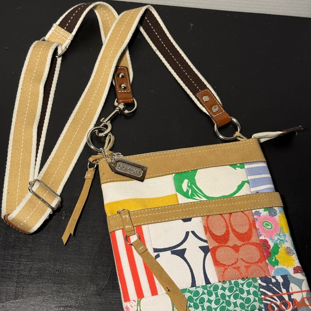 Y2K Coach Colorful Patchwork Crossbody Bag